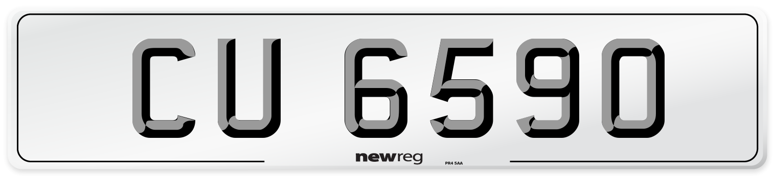 CU 6590 Number Plate from New Reg